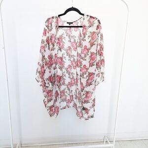 Pink and Green Floral Cardigan
